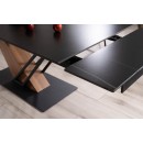 Стол обеденный SIGNAL GENESIS черный/ясень 160-220/90